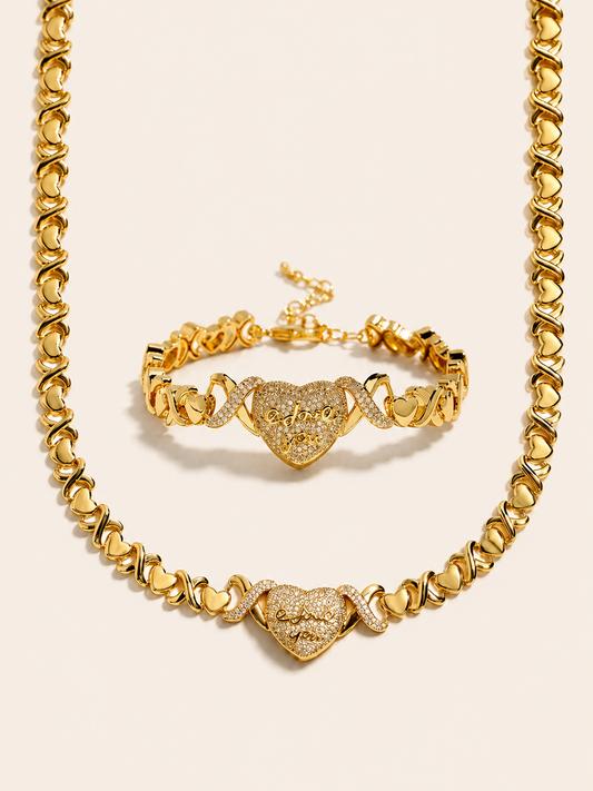 Baokang Love You Heart Pendant Necklace
