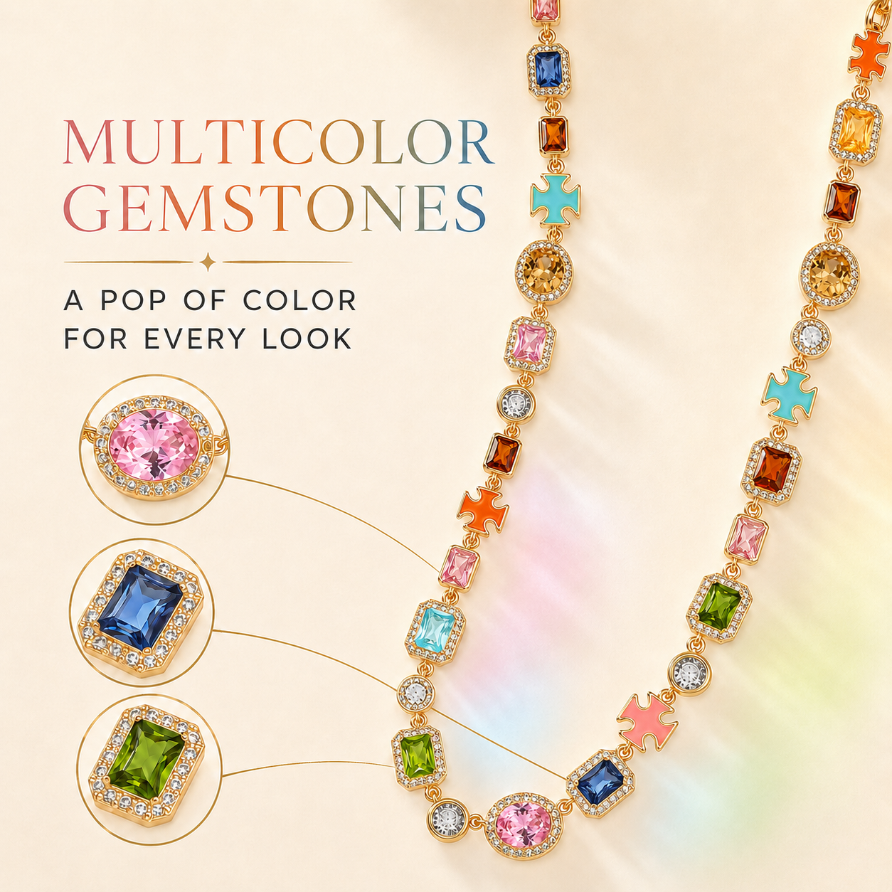 Eternal Bloom Gemstone Necklace™