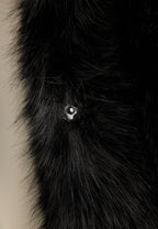 Women’s Long Faux Fur Coat with Side Pockets
