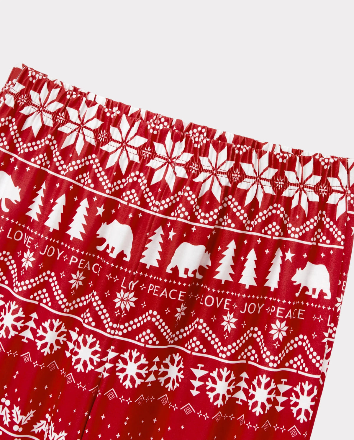 Traditional Christmas Print Family Matching Pajamas Sets with Christmas Socks Red