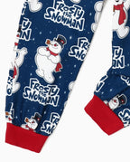 Frosty The Snowman Christmas Family Matching Color-block Pajamas Sets with Christmas Socks