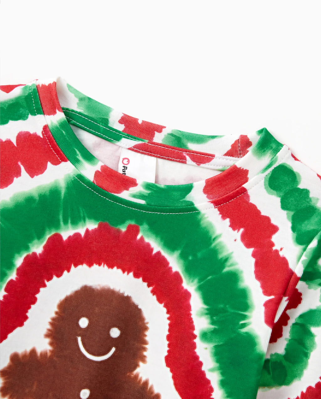 Christmas Family Red&Green Tie-Dye Gingerbread Man Pajamas Sets with Christmas Socks MultiColour