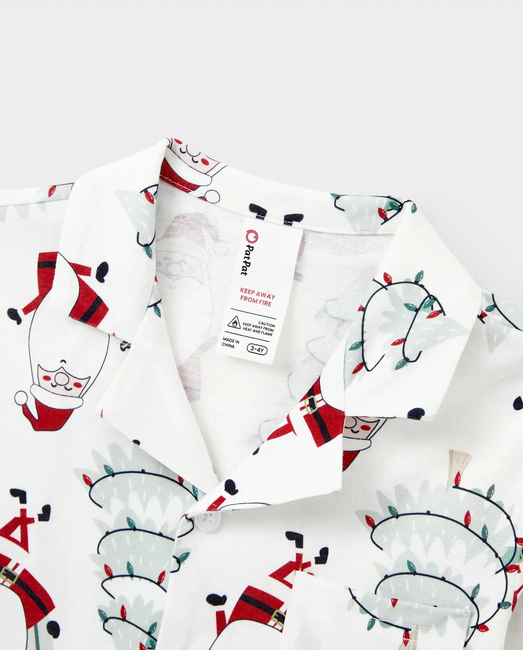 Christmas Matching Family Pajamas Set Gnome Print White PJS with Christmas Socks White