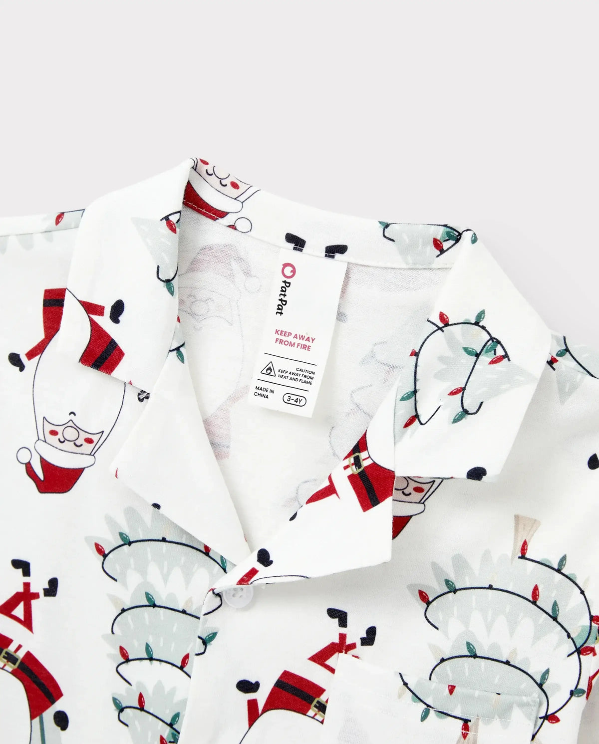 Christmas Matching Family Pajamas Set Gnome Print White PJS with Christmas Socks White
