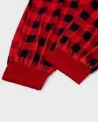 Christmas Family Matching Santa Print Raglan Sleeves Pajamas Sets with Christmas Socks (SGS Certied Safety) Red