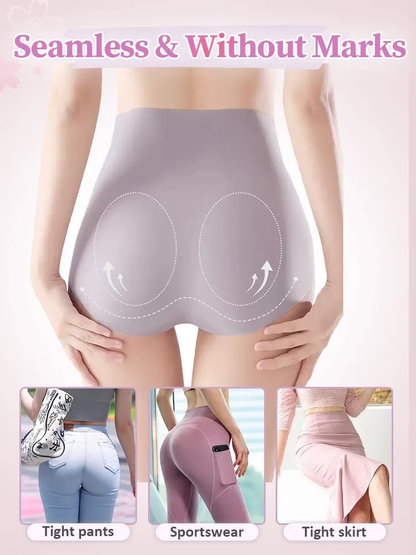 VEIMIA 3-5 Pieces High-waisted Seamless Panties With No Pinching Design, Skin-friendly Fabric For Sensitive Skin
