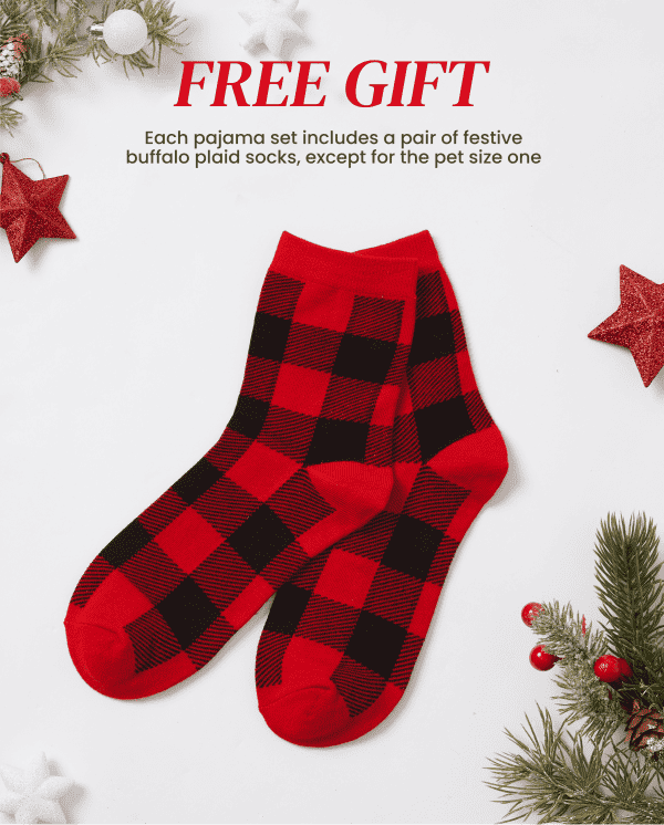 Matching Family Christmas Pajamas Bear Print Black