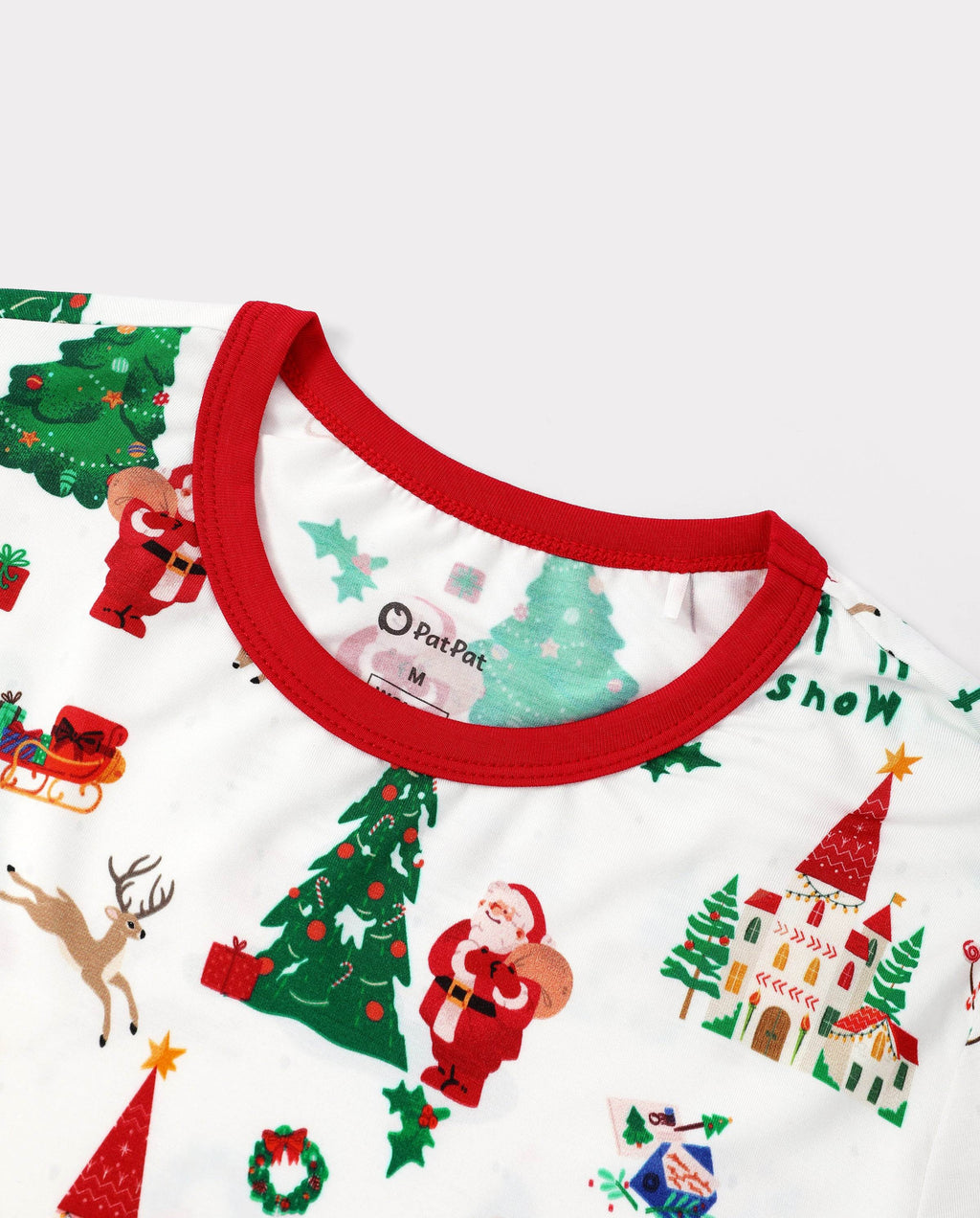 Family Matching Christmas Pajamas Collared Bamboo Xmas Tree Print