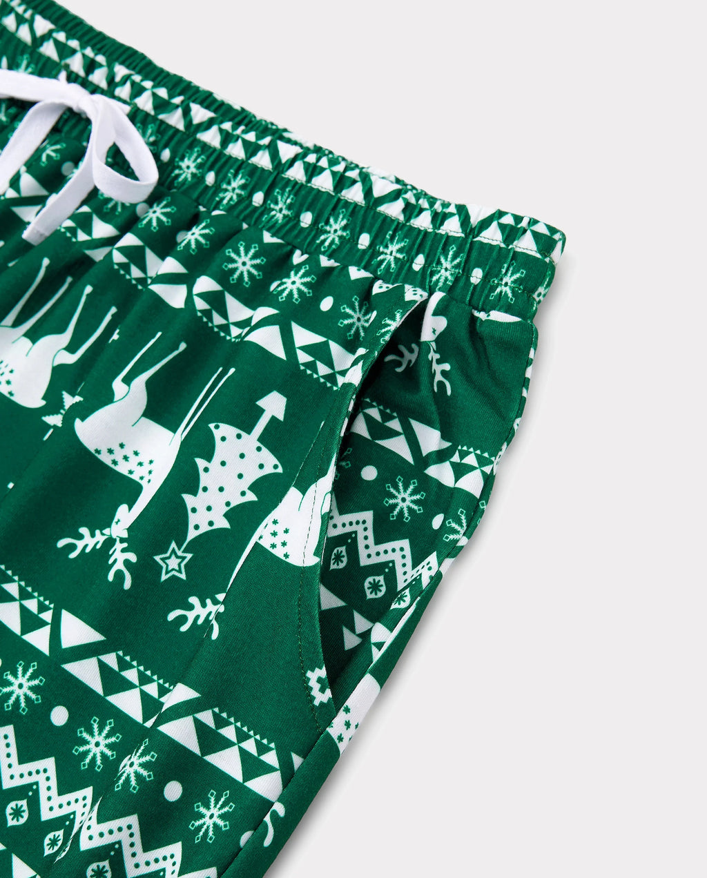 Christmas Family Matching Glow in the Dark Reindeer Tops Allover Pattern Pants Pajamas Sets with Christmas Socks
