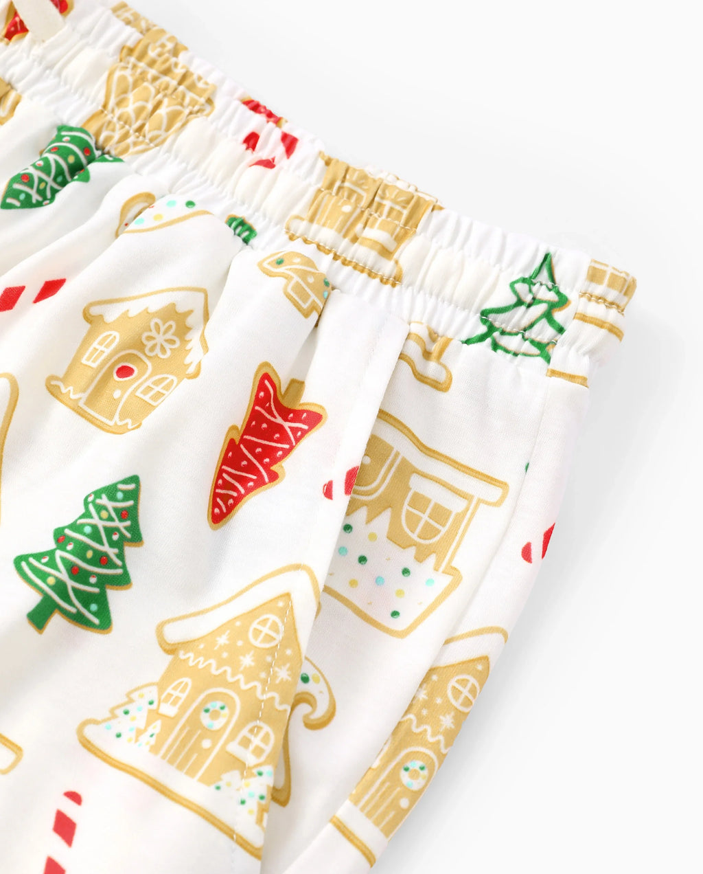 Christmas Matching Family Pajamas Gingerbread House & Xmas Tree Print