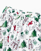 Christmas Family Matching Long Sleeves Very Merry Green Tops Allover Pattern Pants Pajamas Sets with Christmas Socks