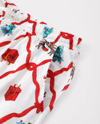 Matching Family Christmas Pajamas Reindeer & Christmas Tree Print Red