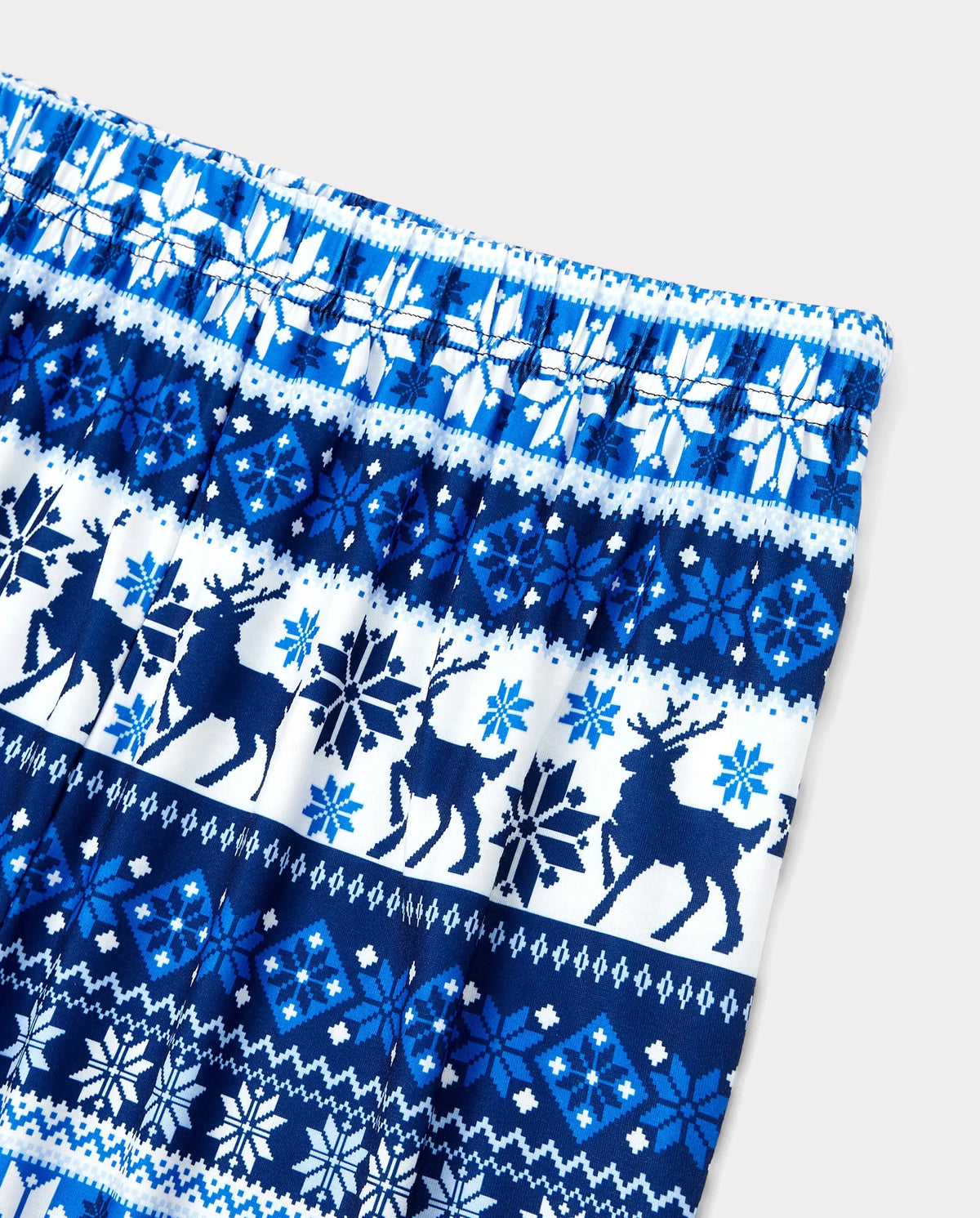 Mosaic Family Matching Letter Top Reindeer Pants Christmas Pajamas Sets with Christmas Socks Deep Blue