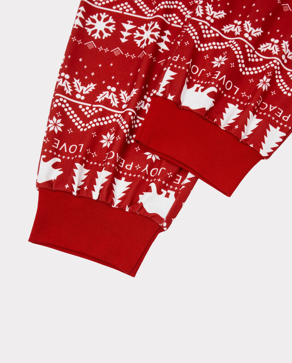 Traditional Christmas Print Family Matching Pajamas Sets with Christmas Socks Red