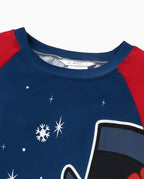 Frosty The Snowman Christmas Family Matching Color-block Pajamas Sets with Christmas Socks