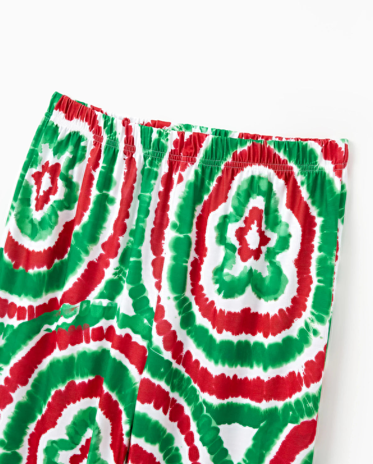 Christmas Family Red&Green Tie-Dye Gingerbread Man Pajamas Sets with Christmas Socks MultiColour