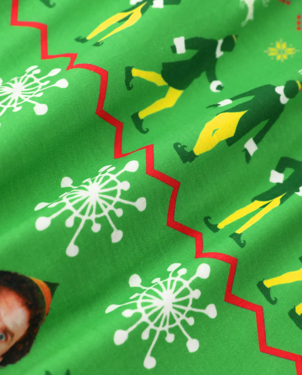 ELF Christmas Family Matching Fair Isle Pattern Hooded Pajamas Green