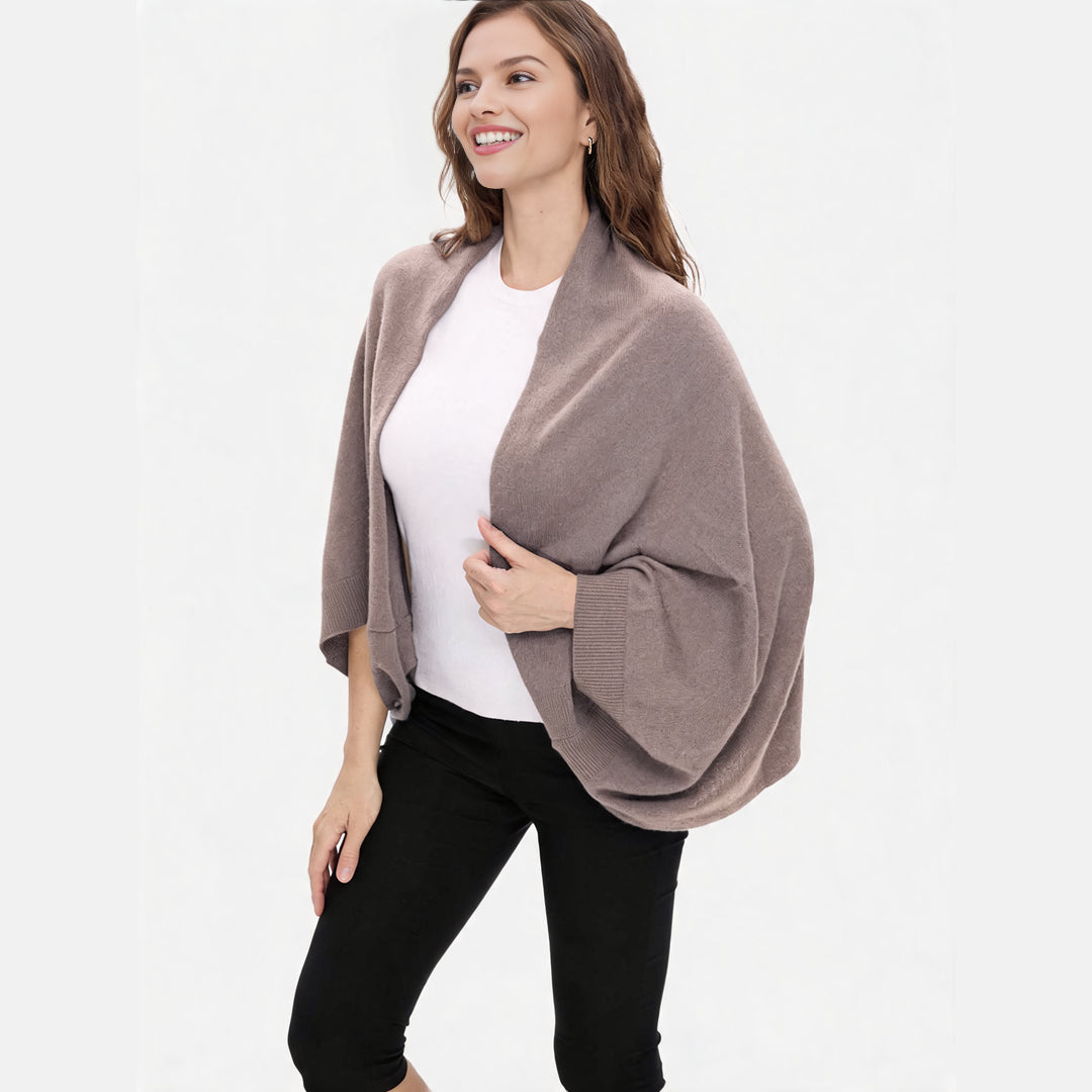 100% Merino Wool Convertible Wrap | 3-Way Cardigan, Shawl & Scarf