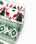 Matching Family Christmas Pajamas Fair Isle & Reindeer Print Green