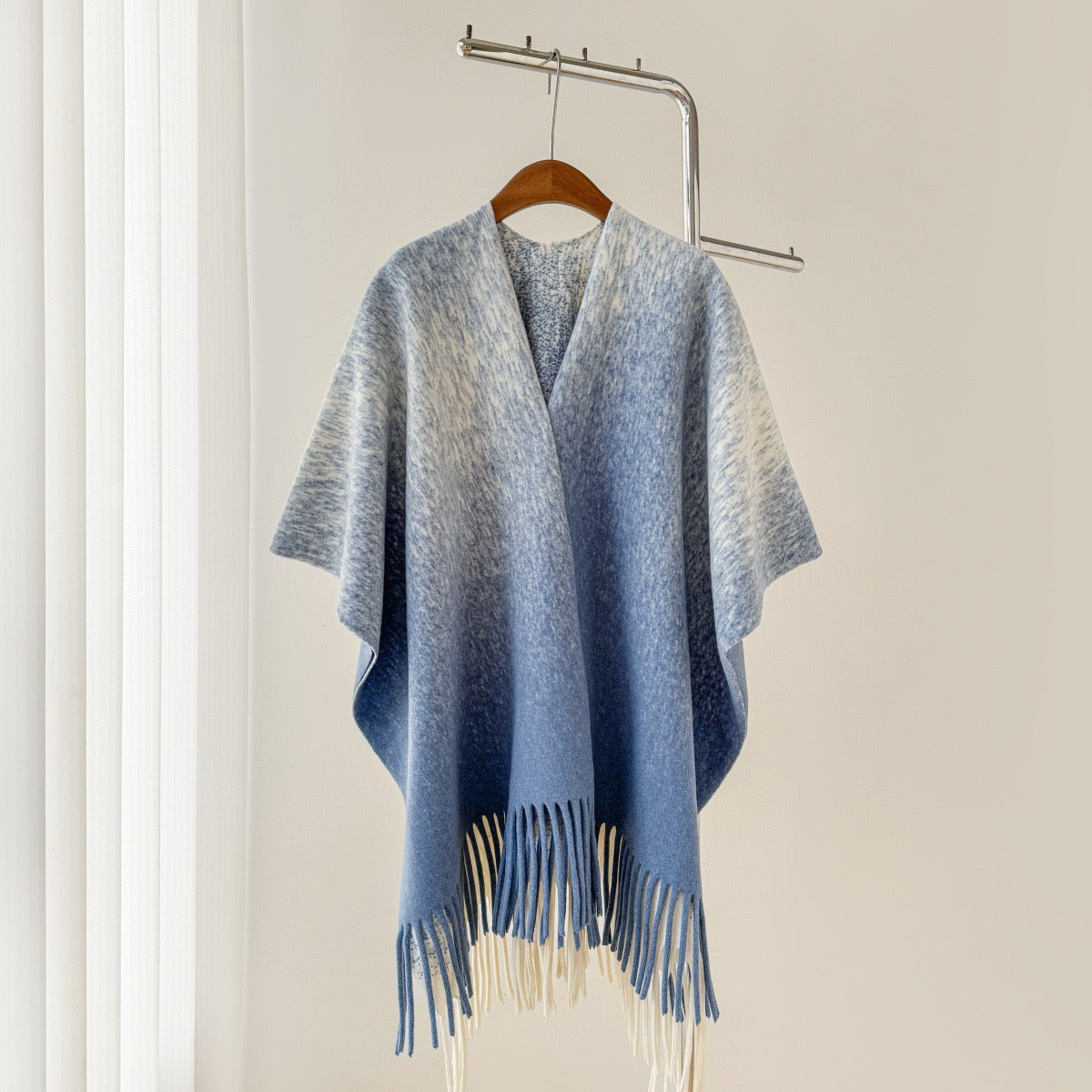 Fascia avvolgente trasformabile 100% lana merino | Cardigan, scialle e sciarpa 3 in 1