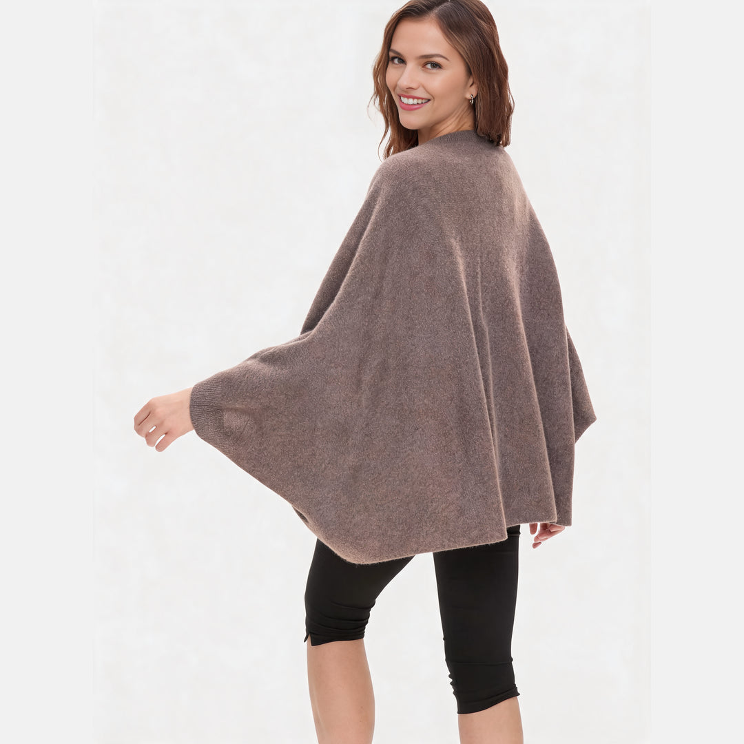 100% Merino Wool Convertible Wrap | 3-Way Cardigan, Shawl & Scarf