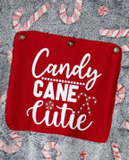 Onesies Pajamas Matching Christmas Outfits Candy Cane Pattern (Glow in the Dark) with Christmas Socks Black