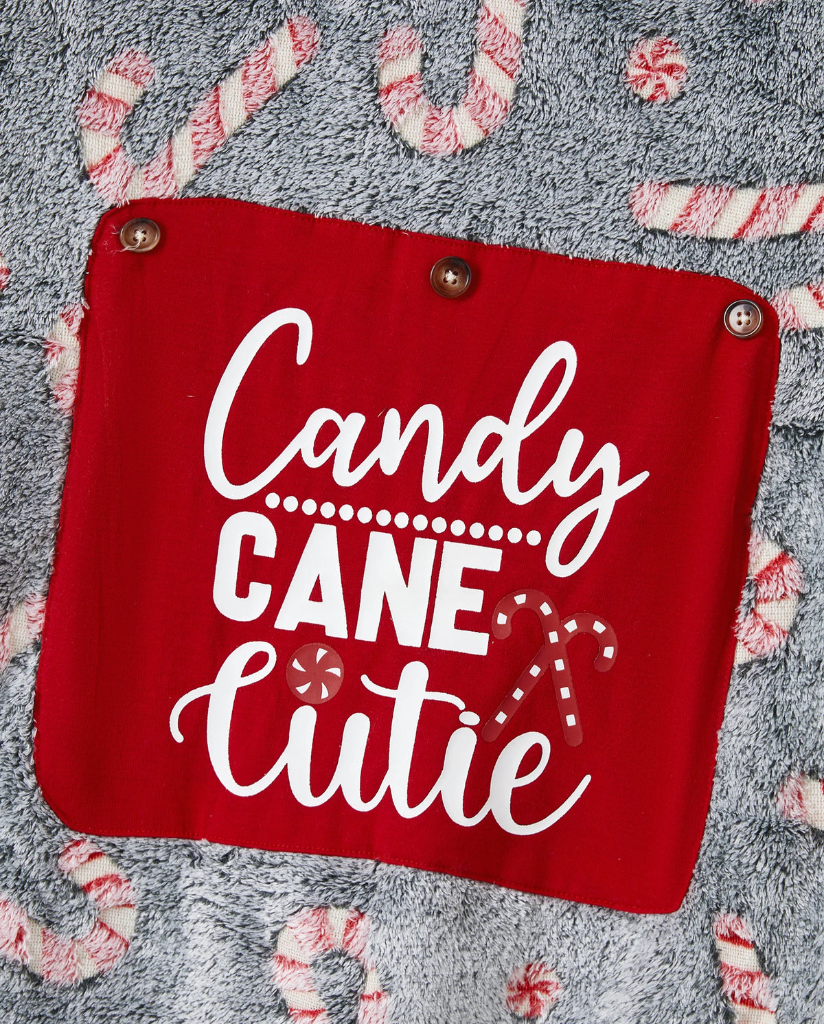 Onesies Pajamas Matching Christmas Outfits Candy Cane Pattern (Glow in the Dark) with Christmas Socks Black