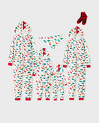 Christmas Family Matching Pajamas with 3D Design Onesie PJS with Christmas Socks Multi-color