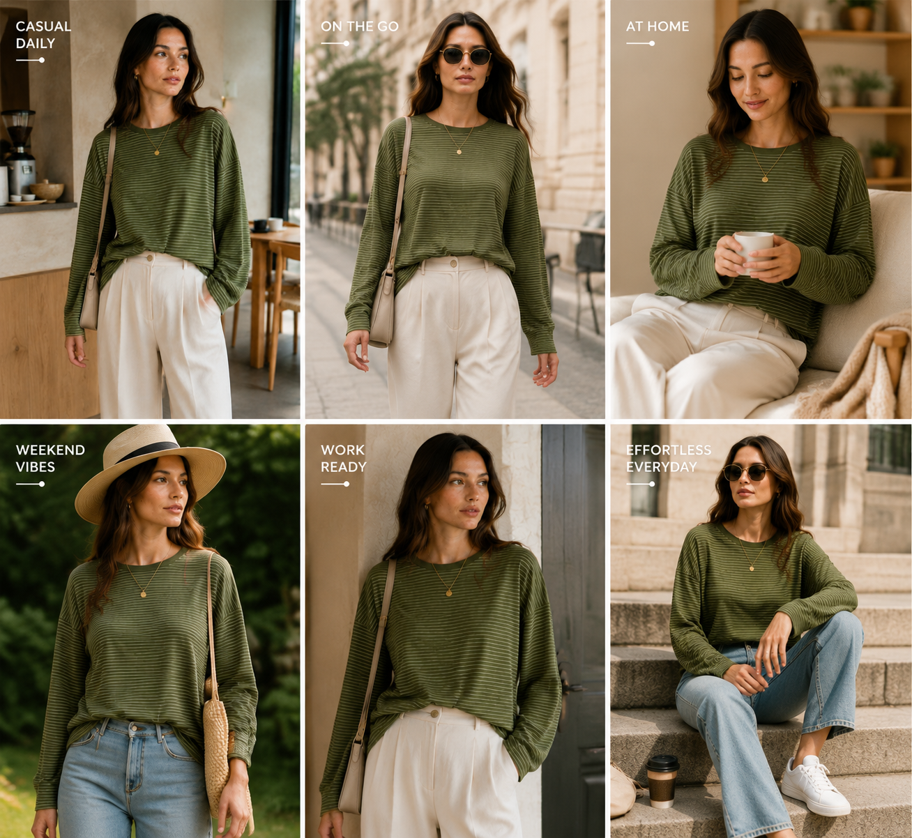Women's Selected Loose Long-Sleeve Top