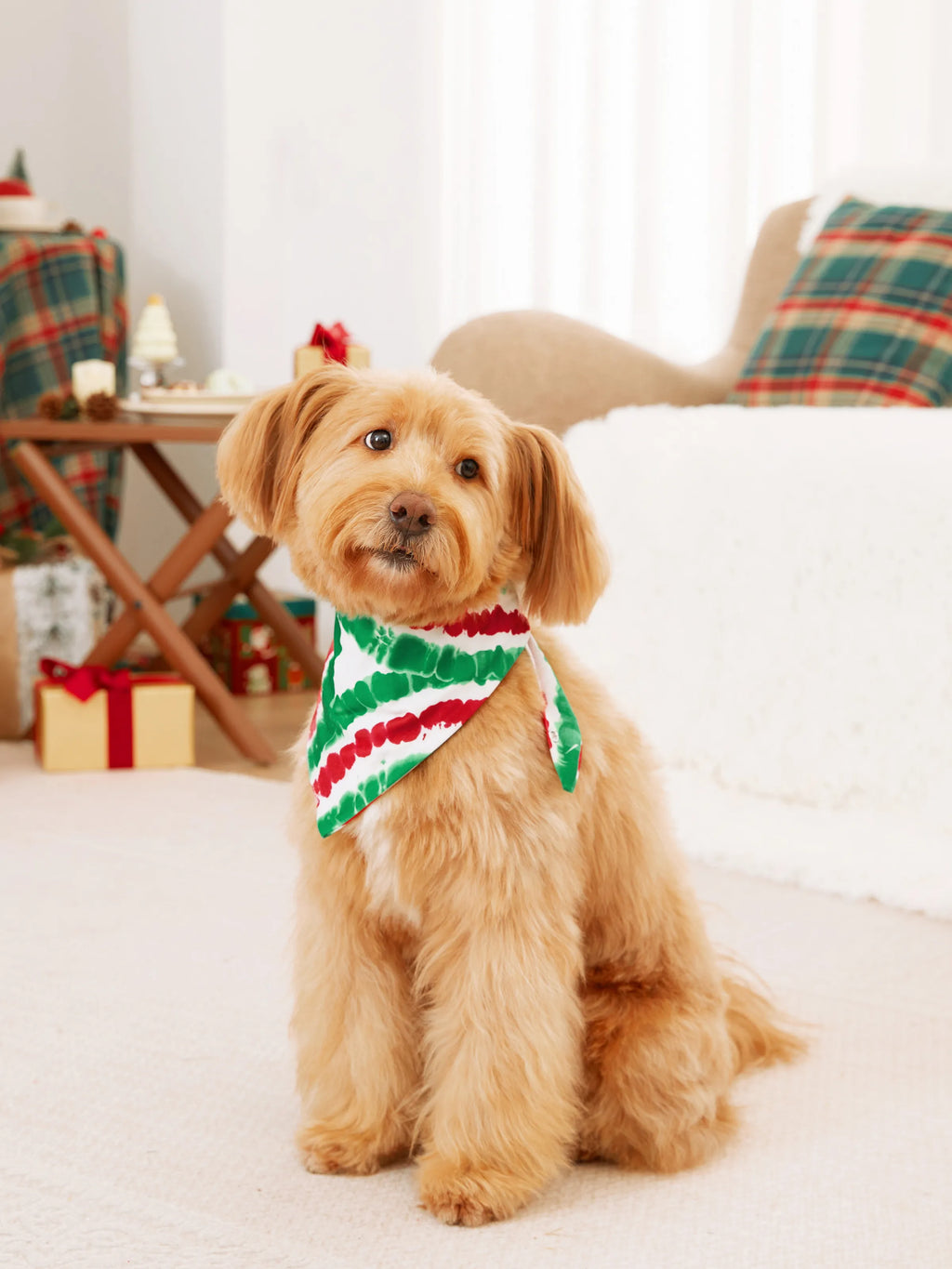 Christmas Family Red&Green Tie-Dye Gingerbread Man Pajamas Sets with Christmas Socks MultiColour