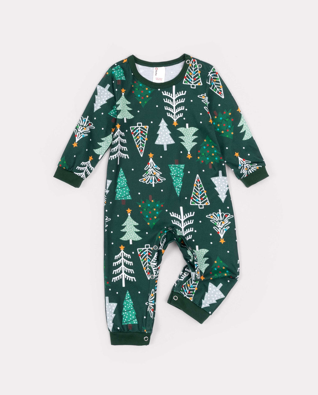 Family Matching Christmas Pajamas Christmas Tree Print Dark Green