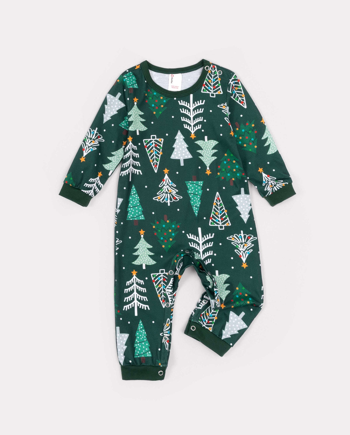 Family Matching Christmas Pajamas Christmas Tree Print Dark Green