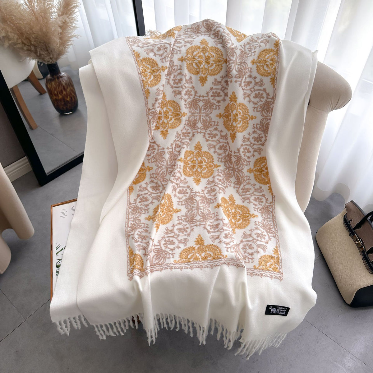 FALL & WINTER NEW ARRIVAL ONE WRAP. THREE WAYS TO WEAR. SAVE UP TO 50% Paisley Embroidered Shawl | Oversized Winter Wrap