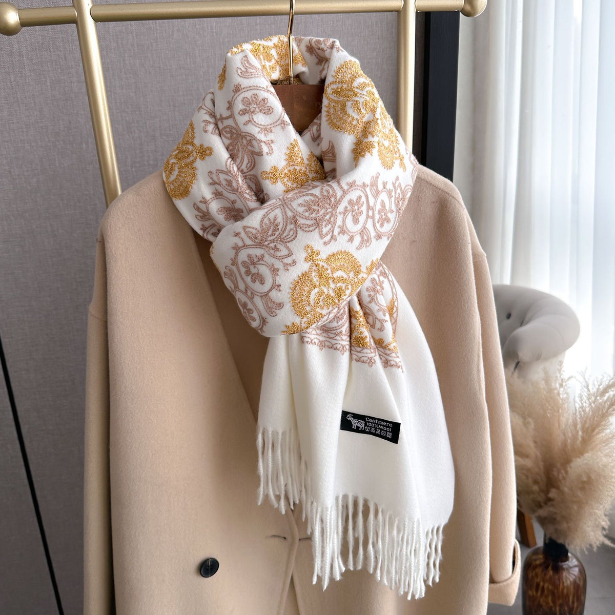 FALL & WINTER NEW ARRIVAL ONE WRAP. THREE WAYS TO WEAR. SAVE UP TO 50% Paisley Embroidered Shawl | Oversized Winter Wrap