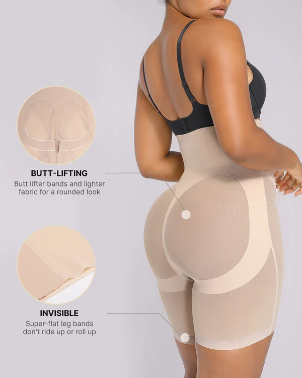 BOOT-YEAH™ MeshSmooth™ High-Waisted Mid Thigh Short