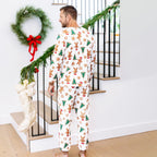 Family Matching Christmas Pajamas Gingerbread & Christmas Tree Brown