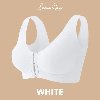 Seamless Front Closure Bra for Women | Cross Back Support Shaping Bra with Comfort Lift