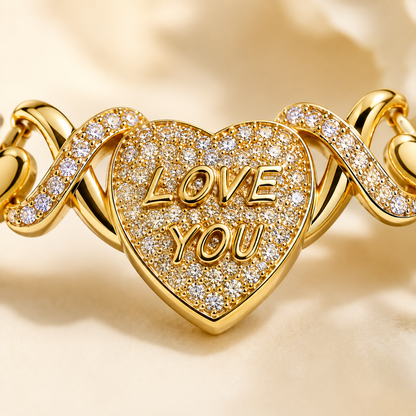 Baokang Love You Heart Pendant Necklace