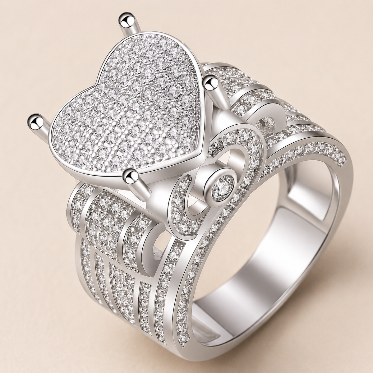 Eternal Love Heart Zircon Ring