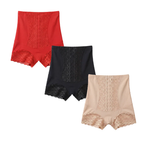 Culottes gainantes taille haute rehausse-fesses en dentelle pour femme (lot de 3)