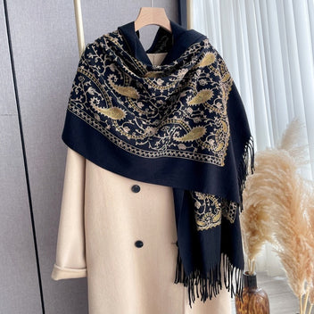 FALL & WINTER NEW ARRIVAL ONE WRAP. THREE WAYS TO WEAR. SAVE UP TO 50% Paisley Embroidered Shawl | Oversized Winter Wrap
