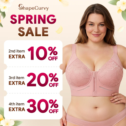 ShapeCurvy - Wireless Zip-front Body Shaping Bra