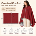 ♨️Wearable Heated Blanket – 8 Heating Zones & 3 Heat Levels