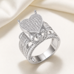 Anello Cuore Amore Eterno con Zircone