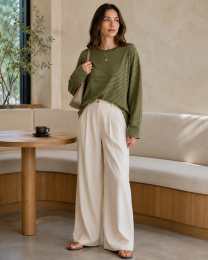 Women's Selected Loose Long-Sleeve Top