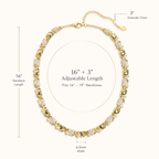 Collier en or XOXO avec diamants et pierres précieuses