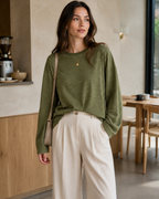 Women's Selected Loose Long-Sleeve Top