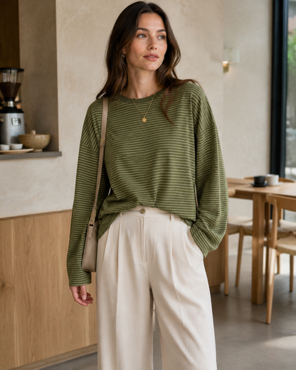 Women's Selected Loose Long-Sleeve Top