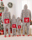 Onesies Pajamas Matching Christmas Outfits Candy Cane Pattern (Glow in the Dark) with Christmas Socks Black