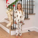 Family Matching Christmas Pajamas Gingerbread & Plaid Print Khaki